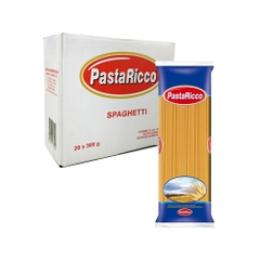 [ Thùng 24 gói ] Mì Ý Spaghetti hiệu PastaRicco 500g, Mỳ ý số 3 làm từ 100% lúa mì cứng tốt cho sức khỏe
