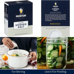 Muối Kosher hiệu Morton Kosher Salt 1.36kg