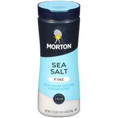 Muối ăn tinh khiết hiệu Morton Sea Salt Fine ( This salt Does Not Supply Iodide A Necessary Nutrient) - hủ 500g