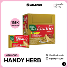 Viên uống Handy Herb nhân sâm, nấm linh chi và đông trùng hạ thảo (set 3 gói)