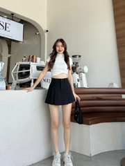 Chân váy xếp ly có lót quần phía trước trang trí túi giả sau lưng form dáng đẹp, dễ phối đồ CV21