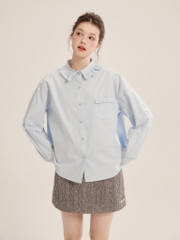 Áo Sơ Mi Nữ Dài Tay Cotton 100% MAKILANA Form Rộng Thiết Kế Cổ Điển Dễ Phối, Mặc Đơn Hoặc Layer Thanh Lịch SM38