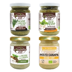 [4 loại] Sốt Pesto hữu cơ Il Nutrimento 130g gai dầu/ cà ri/ thuần chay/ cải xoăn