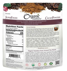 Bột Cacao Hữu Cơ Organic Traditions 227g
