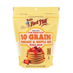 Bột làm bánh Pancake & Wafffle đa hạt hữu cơ Bob's Red Mill 680gr Organic 10 Grain Flour