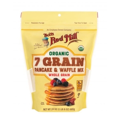 Bột làm bánh Pancake & Wafffle đa hạt hữu cơ Bob's Red Mill 680gr Organic 7 Grain Flour