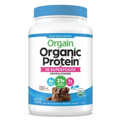 Bột protein thực vật và superfoods hữu cơ Orgain 918gr hương socola