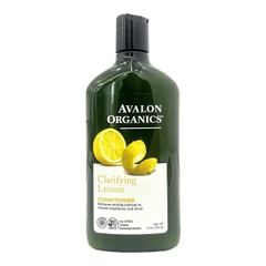 Dầu xả hữu cơ Avalon Organics hương chanh dành cho tóc xỉn màu, kém bóng mượt 312g