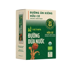 Đường Dừa Nước Hữu Cơ VIETNIPA Hộp 10 Gói X 5g Organic Coconut Sugar