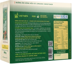 Đường Dừa Nước Hữu Cơ VIETNIPA Hộp 30 Gói X 5g Organic Coconut Sugar