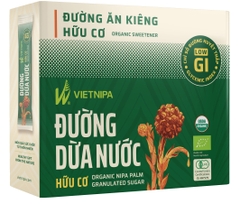 Đường Dừa Nước Hữu Cơ VIETNIPA Hộp 30 Gói X 5g Organic Coconut Sugar