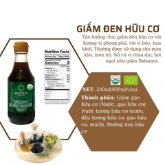 Giấm đen hữu cơ Asian Organics 600ml Organic black vinegar sauce
