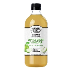 Giấm táo hữu cơ Barnes Naturals (có giấm cái) 1L - Organic Apple Cider Vinegar (with mother)