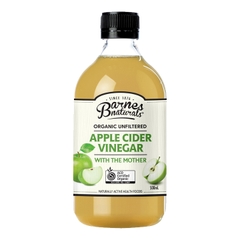 Giấm táo hữu cơ Barnes Naturals (có giấm cái) 500ml - Organic Apple Cider Vinegar (with mother)