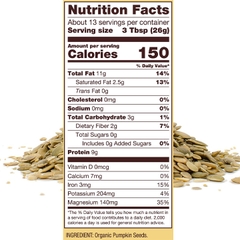 Hạt bí hữu cơ Bob's Red Mill 340gr Organic Pumpkin Seed