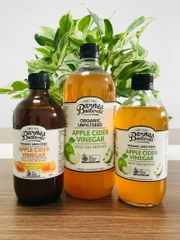 Giấm táo hữu cơ Barnes Naturals (có giấm cái) 500ml - Organic Apple Cider Vinegar (with mother)