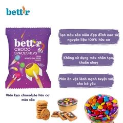 Kẹo chocolate màu sắc hữu cơ Bett'r 70 gr