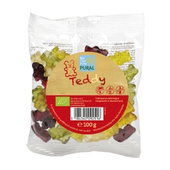 Kẹo dẻo hữu cơ cho bé hình gấu Teddy Pural 100g
