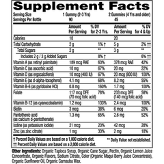 Kẹo gấu bổ sung đa vitamin cho trẻ L’il Critters USDA Organic Complete Multivitamin, 90 viên