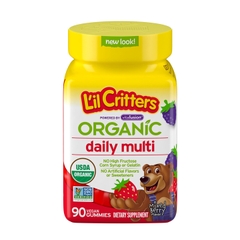 Kẹo gấu bổ sung đa vitamin cho trẻ L’il Critters USDA Organic Complete Multivitamin, 90 viên