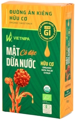 Mật Dừa Nước Cô Đặc Hữu Cơ VIETNIPA Hộp 10 Gói X 15g Organic Concentrated Coconut Honey
