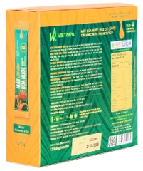 Mật Dừa Nước Cô Đặc Hữu Cơ VIETNIPA Hộp 30 Gói X 15g Organic Concentrated Coconut Honey