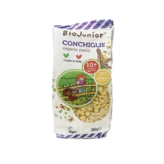 Mì Nui Ăn Dặm Hữu Cơ Cho Bé Hình Vỏ Sò BIO JUNIOR 200g (Từ 10 Tháng Tuổi)