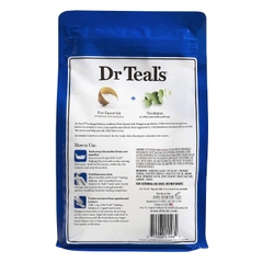 Muối tắm Epsom salt hương bạch đàn và bạc hà Dr Teal's 1.36kg Eucalyptus & spearmint