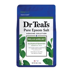 Muối tắm Epsom salt hương bạch đàn và bạc hà Dr Teal's 1.36kg Eucalyptus & spearmint