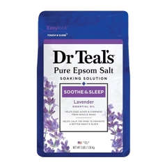 Muối tắm Epsom salt hương lavender Dr Teal's 1.36kg