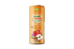 Lốc 6 lon Nước Nourish Hữu Cơ Vị Táo Quế ANBIO 330ml Organic Nourish Flavour Apple Cinnamon