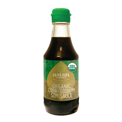 Nước tương đậu nành ít muối hữu cơ Asian Organics 200ml