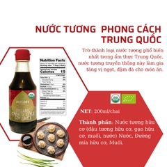 Nước tương đậu nành phong cách Trung Quốc hữu cơ Asian Organics 200ml