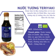 Nước tương Teriyaki hữu cơ Asian Organics 200ml