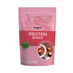 Bột Protein shake vị dâu dừa hữu cơ Dragon Superfoods 450g