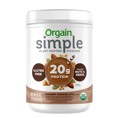 Protein thực vật hữu cơ Orgain Simple socola 567g Organic Plant Protein Chocolate
