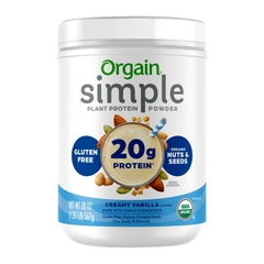 Protein thực vật hữu cơ Orgain Simple Vani 567g Organic Plant Protein Vanilla