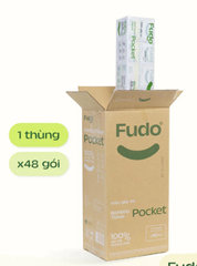 Thùng 48 Gói Khăn Giấy Bỏ Túi 3 Lớp 10 Tờ FUDO BAMBOO Khăn Giấy Sợi Tre TissuePocket