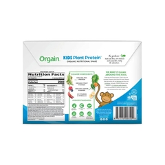 Thùng 12 hộp Sữa lắc protein thực vật kids Orgain vani 237ml Kids Plant Protein Organic Nutrition Shake Vanilla