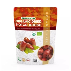 Táo đỏ hữu cơ Hotan 500gr Green Nature - Organic Dried Hotan Jujube