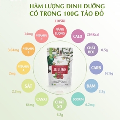 Táo đỏ hữu cơ Organic Life 500g Raw Organic Jujube Fruits