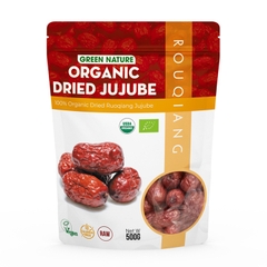 Táo đỏ hữu cơ Rouqiang Green Nature 500gr Organic Dried Ruoqiang Jujube