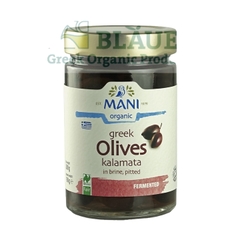 Trái Olive Kalamata hữu cơ Mani Organic Kalamata Olives (in Brine, Pitted) 280g