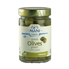 Trái Olive Kalamata hữu cơ Mani Organic Kalamata Olives (in Brine, Pitted) 280g