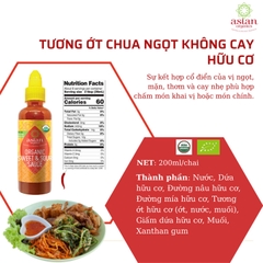 Tương ớt chua ngọt không cay hữu cơ Asian Organics 280ml