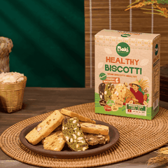 BÁNH BISCOTTI MIX 5 VỊ (VANI, SOCOLA, TRÀ XANH, CAM, DỪA)