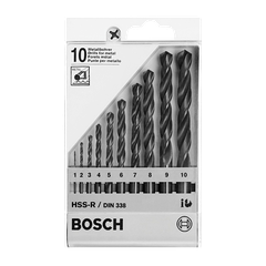 BOSCH Bộ mũi khoan HSS 10mũi,1-10 mm