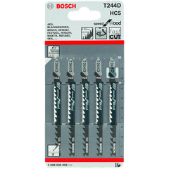 BOSCH Lưỡi cưa lọng T 244 D - Gỗ (bộ 5 lưỡi)