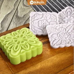 Khuôn bánh trung thu 150g 3 mặt vuông truyền thống