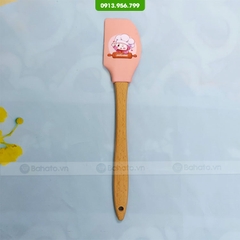 Cây vét bột silicon cán gỗ 32cm